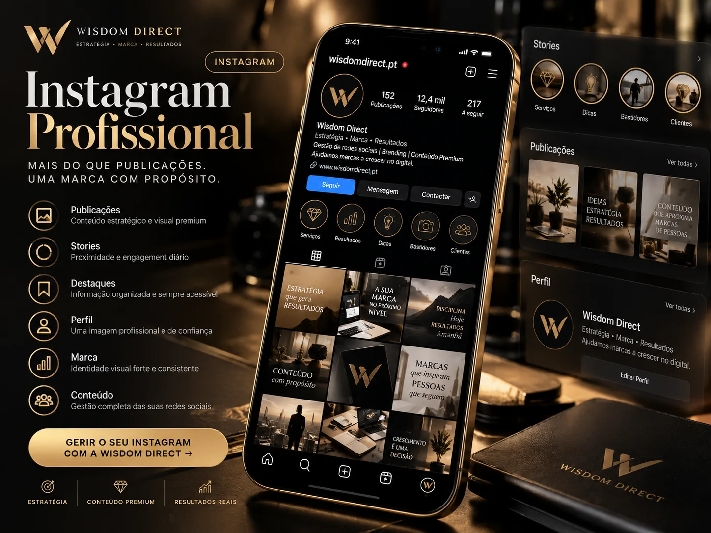 Serviços de Instagram Profissional Wisdom Direct